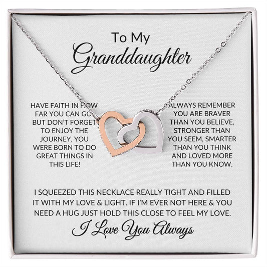 Granddaughter - From Me - Interlocking Hearts Necklace